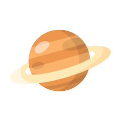 Saturn Planet with Rings Vector Solar System Astronomy