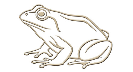 Isolated cartoon frog outline