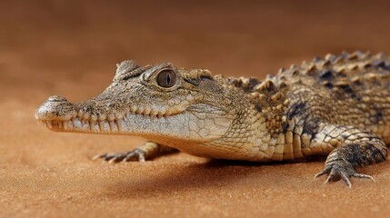 Fototapeta premium Baby crocodile close up