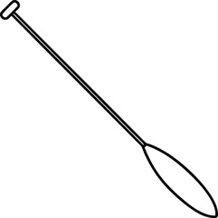 paddle board icon line art vector illustration on transparent background