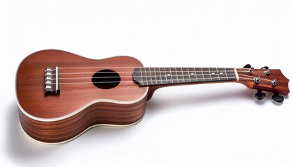 Fototapeta premium brown ukulele isolated on the white background