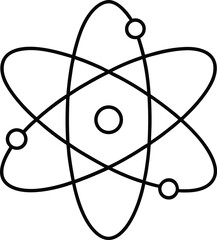 physics equations icon line art vector illustration on transparent background