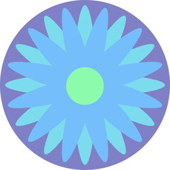 시원한 파란색 꽃 모양