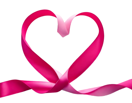 Happy mother's day 3d realistic background illustration with pink heart shaped ribbon 