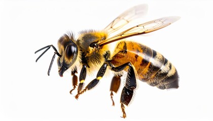 Honeybee in Flight Macro Photography of Insect Anatomy, Honeybee, Insect