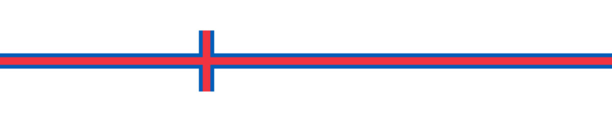 Faroe Islands flag ribbon
