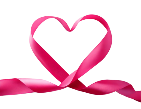 Happy mother's day 3d realistic background illustration with pink heart shaped ribbon