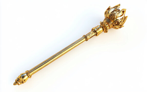 A golden torch representing knowledge and enlightenment, illuminating the path to wisdom. Generative AI.