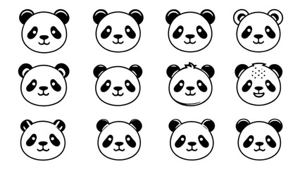 パンダの顔バリエーション｜Panda Face Variations
