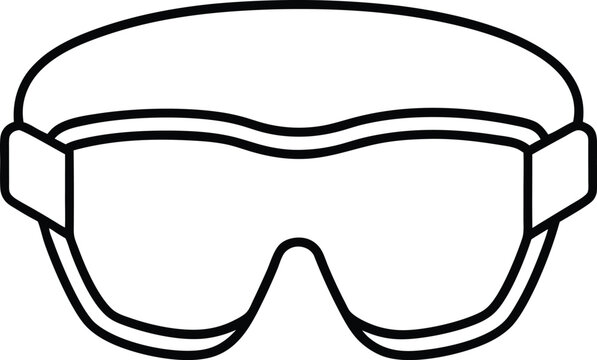 black and white safety goggles clip art preview