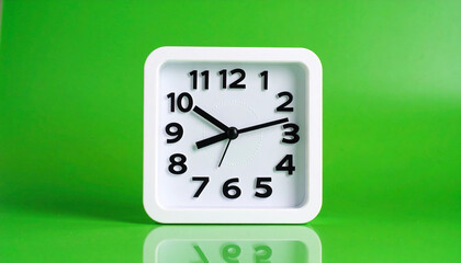 Wall Clock Isolated on Green Screen Background – Mockup for Design and Editing Projects