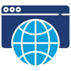 Web Browser Flat Blue Icon