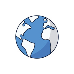World Globe Icon - Global Travel, Communication, and International Symbol