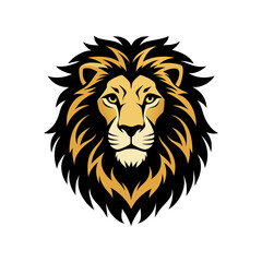 lion face vector silhouette illustration