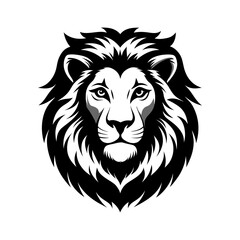 lion face vector silhouette illustration