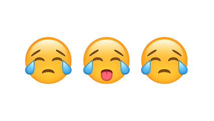 Crying Emoji Faces A Collection of Sad and Funny Emoticons