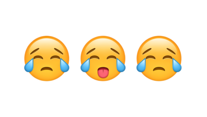 Crying Emoji Faces A Collection of Sad and Funny Emoticons