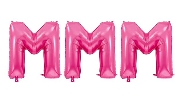 Pink M Balloons Perfect for Parties and Celebrations