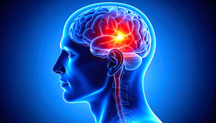 Fototapeta premium Cerebral Activity Hotspot 