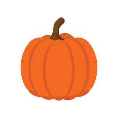 Orange Pumpkin Vector Illustration Autumn Harvest and Halloween