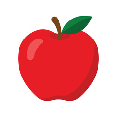 Red Apple Vector Illustration Fresh Fruit and Healthy Food