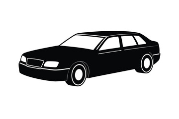 Fototapeta premium black car silhouette vector design illustration