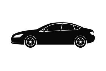 black car silhouette vector design illustration