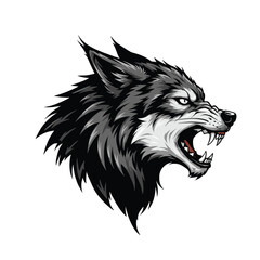 Fototapeta premium Wolf logo design vector symbol and graphic idea creative