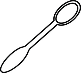 spoon icon line art vector illustration on transparent background
