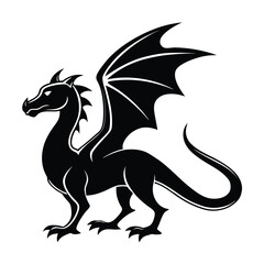 Fototapeta premium dragon silhouette vector