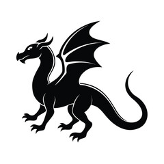 Fototapeta premium dragon silhouette vector