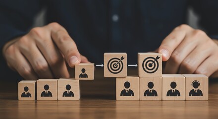 Team building concept, target audience, success