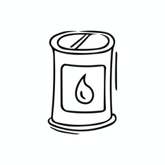 Engine Oil Can Hand drawn design