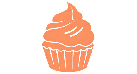 Isolated Cupcake Silhouette