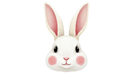 Isolated Cartoon Rabbit Face