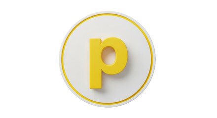 Isolated Letter P Icon