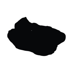 Blackandwhite Silhouette of a Shoe Isolated on White Background Minimalist Fashion Footwear Style