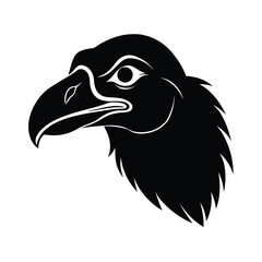 Obraz premium vulture head silhouette vector graphic illustration