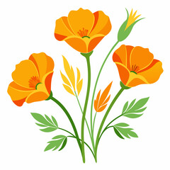 Naklejka premium set of flowers