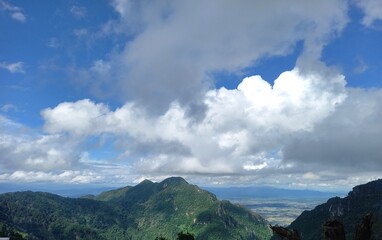 clouds over the mountains