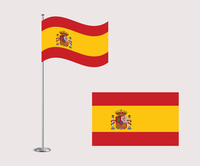 Fototapeta premium High Quality Vector Illustration of the Spain National Flag in Flat Style