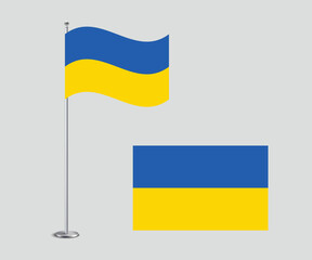 High Quality Vector Illustration of the Ukraine National Flag in Flat Style
