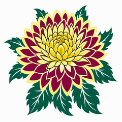 set of flowers