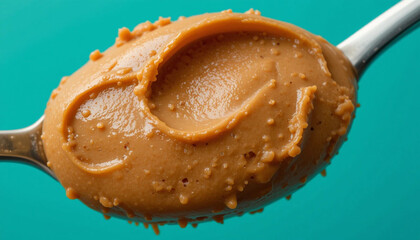 Creamy Peanut Butter Close-Up .