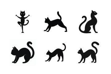 cat exercise silhoutte