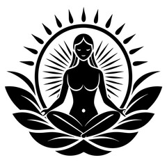 Fototapeta premium yoga silhouette vector