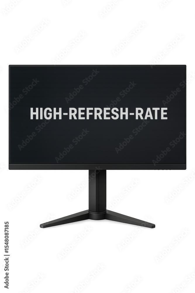 Fototapete high-refresh-rate monitor displaying text on transparent background