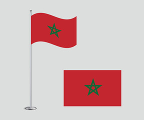 High Quality Vector Illustration of the Morocco National Flag in Flat Style