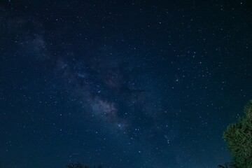 Starry night sky with the milky way