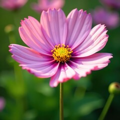 Obraz premium Intricate cosmos flower head, showcasing layered petals and contrasting colors , white, floral detail